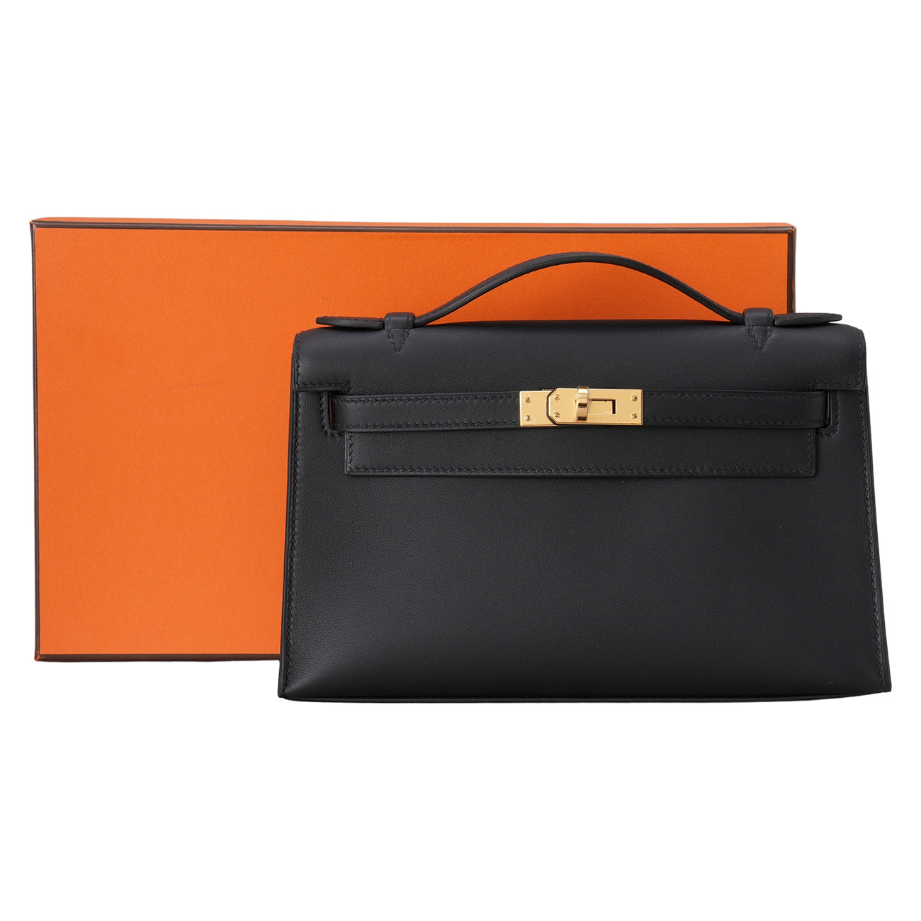 HERMES(USED)에르메스 포쉐트 켈리 미니 스위프트 느와 금장