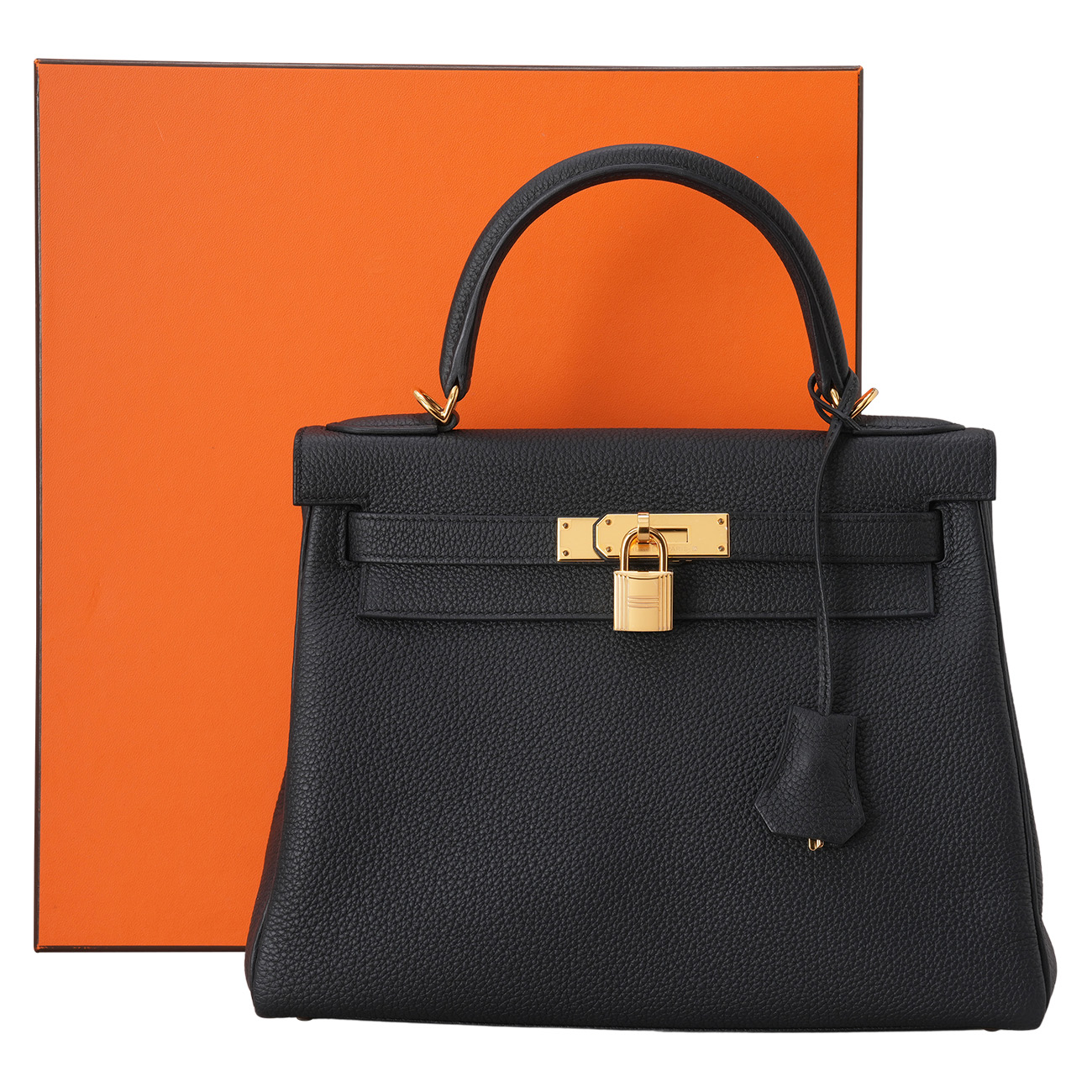 HERMES(USED)에르메스 켈리 28 느와 금장 & 트윌리