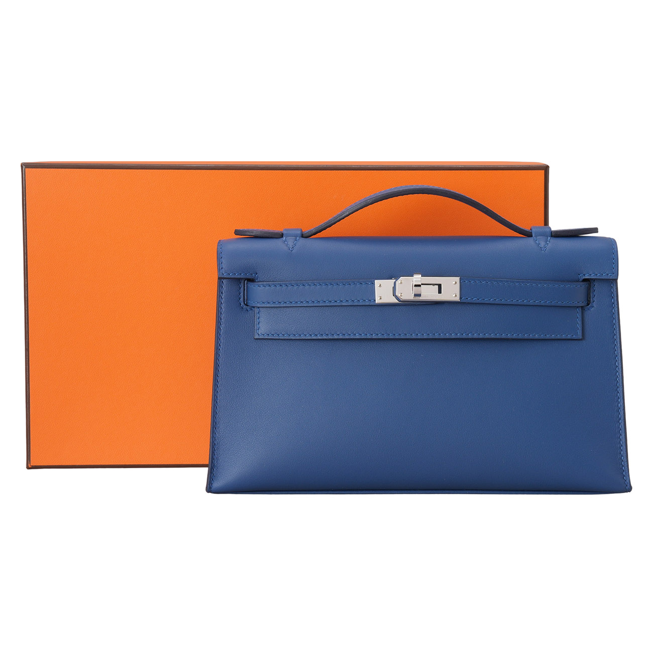 HERMES(USED)에르메스 포쉐트 켈리 블루타이 은장