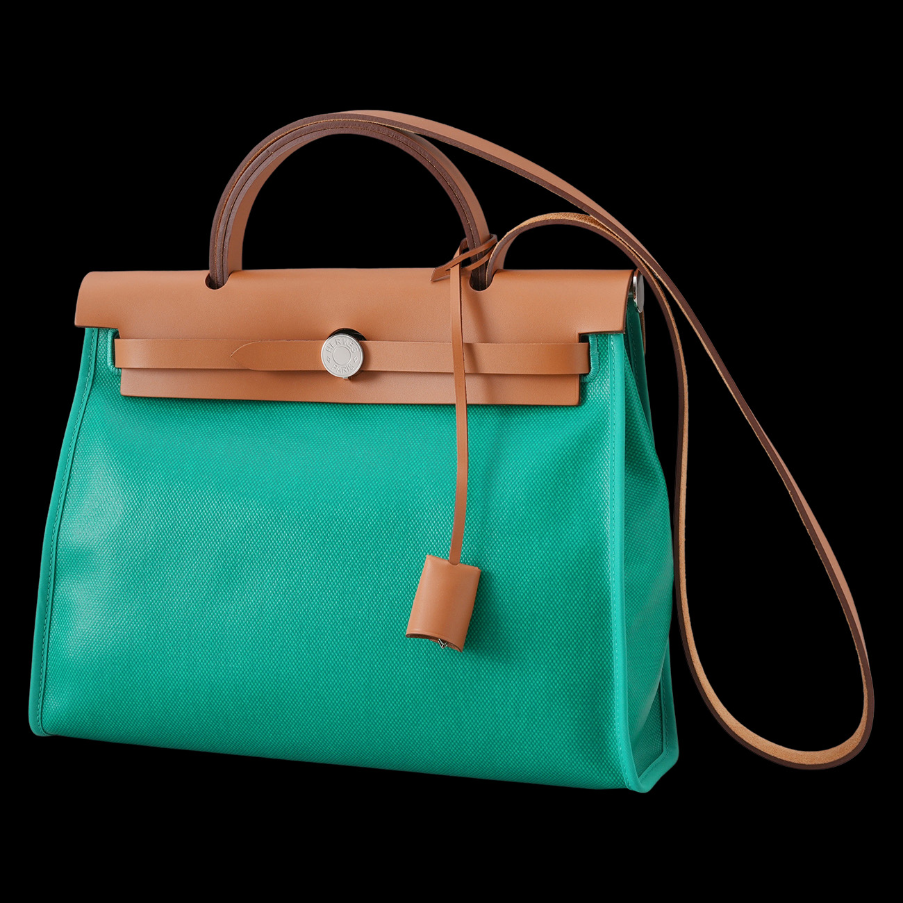 HERMES(USED)에르메스 코팅 캔버스 에르백31 민트 네추럴 에크루베이지