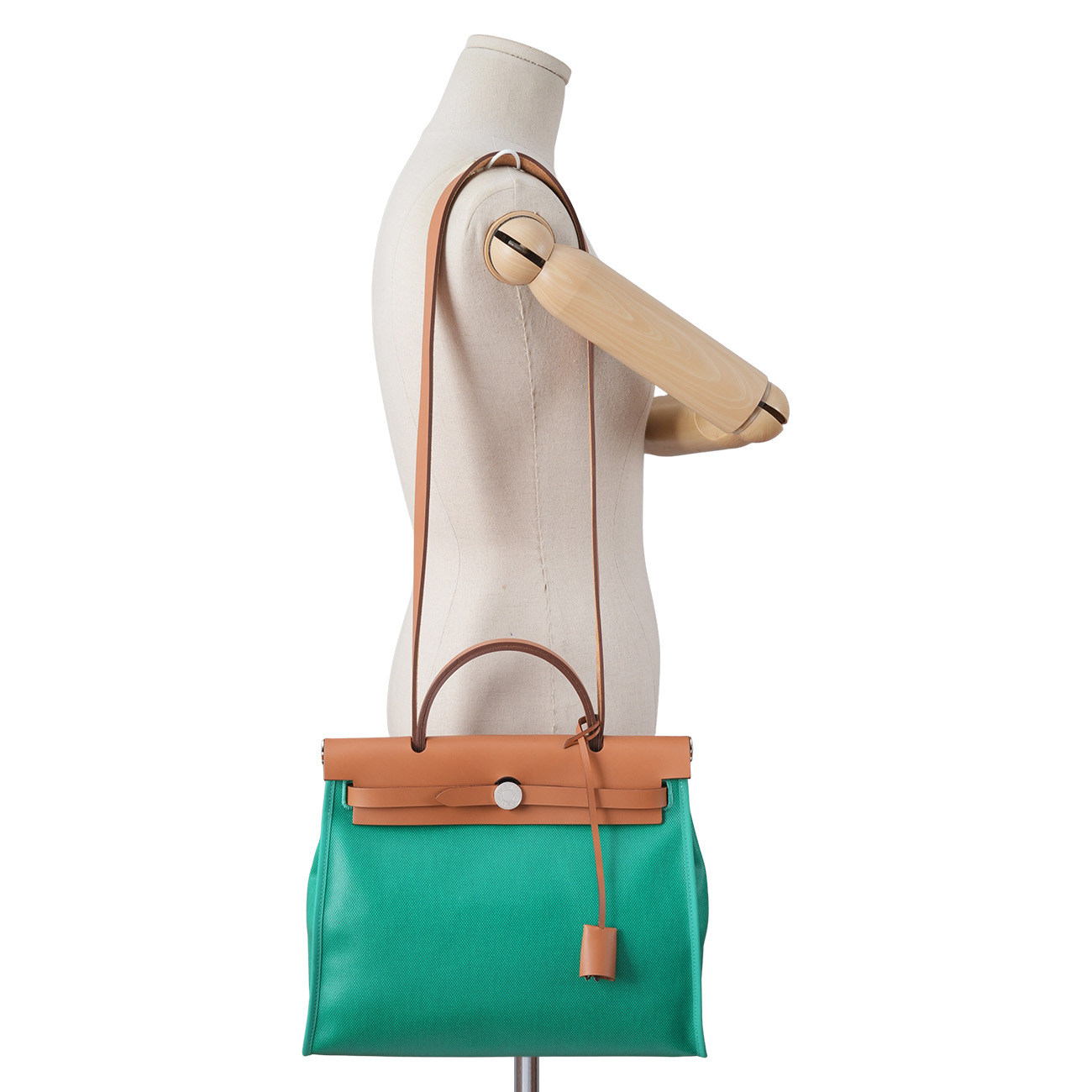 HERMES(USED)에르메스 코팅 캔버스 에르백31 민트 네추럴 에크루베이지