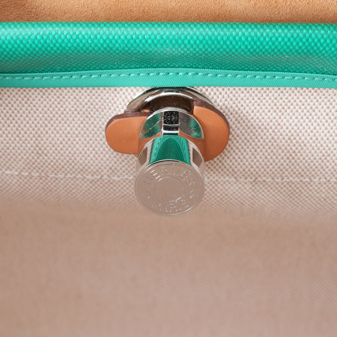 HERMES(USED)에르메스 코팅 캔버스 에르백31 민트 네추럴 에크루베이지