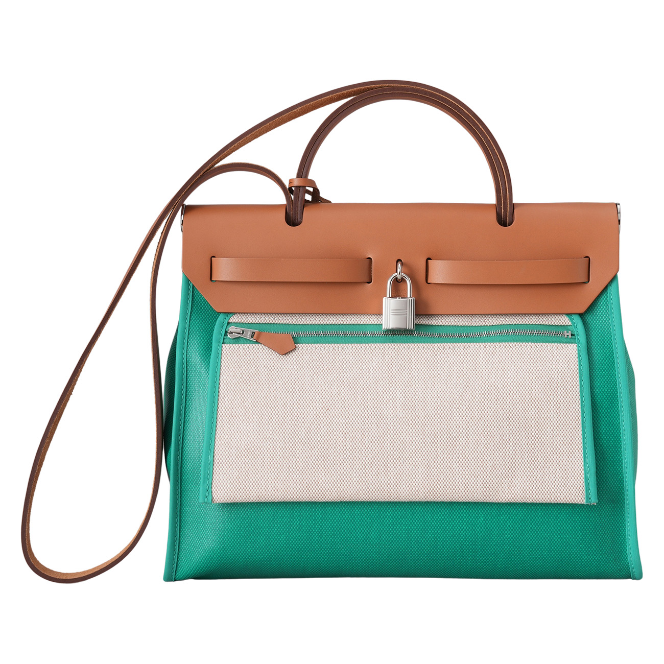 HERMES(USED)에르메스 코팅 캔버스 에르백31 민트 네추럴 에크루베이지