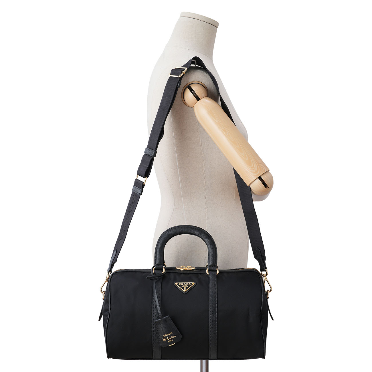 PRADA(USED)프라다 미디움 리나일론 사피아노 탑 핸들백 1BB233