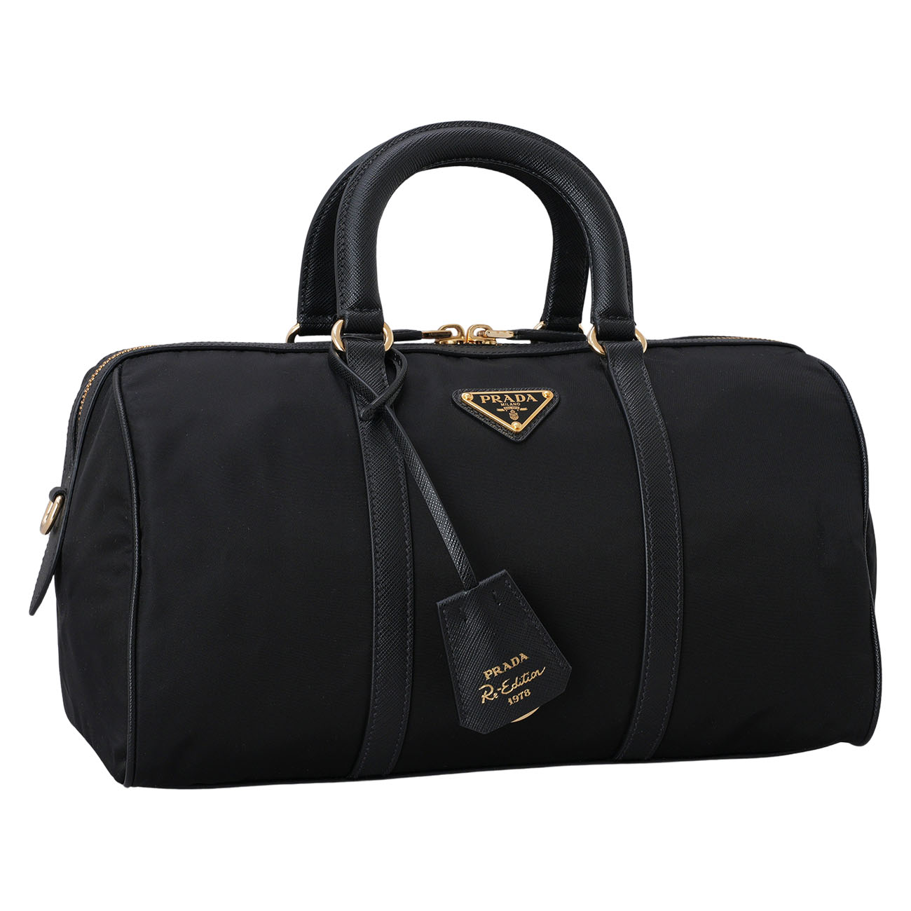 PRADA(USED)프라다 미디움 리나일론 사피아노 탑 핸들백 1BB233
