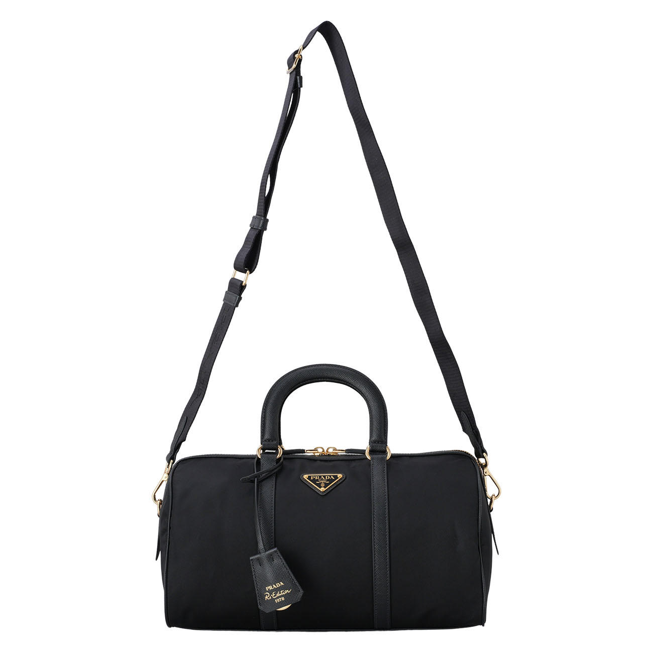 PRADA(USED)프라다 미디움 리나일론 사피아노 탑 핸들백 1BB233