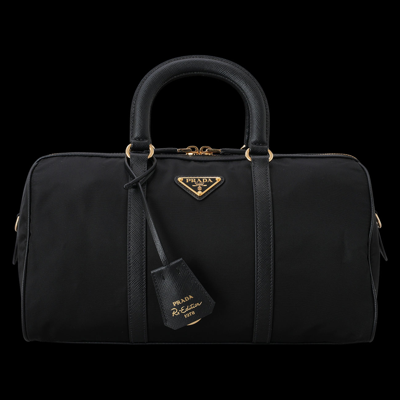 PRADA(USED)프라다 미디움 리나일론 사피아노 탑 핸들백 1BB233
