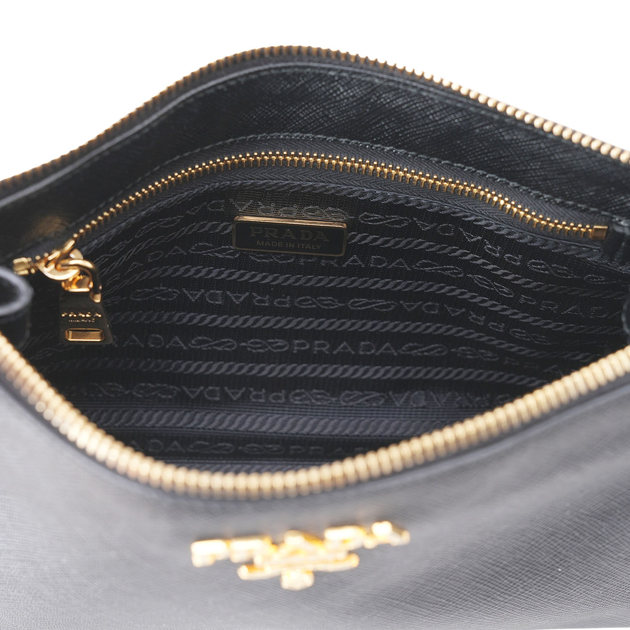 PRADA(USED)프라다 사피아노 가죽 클러치