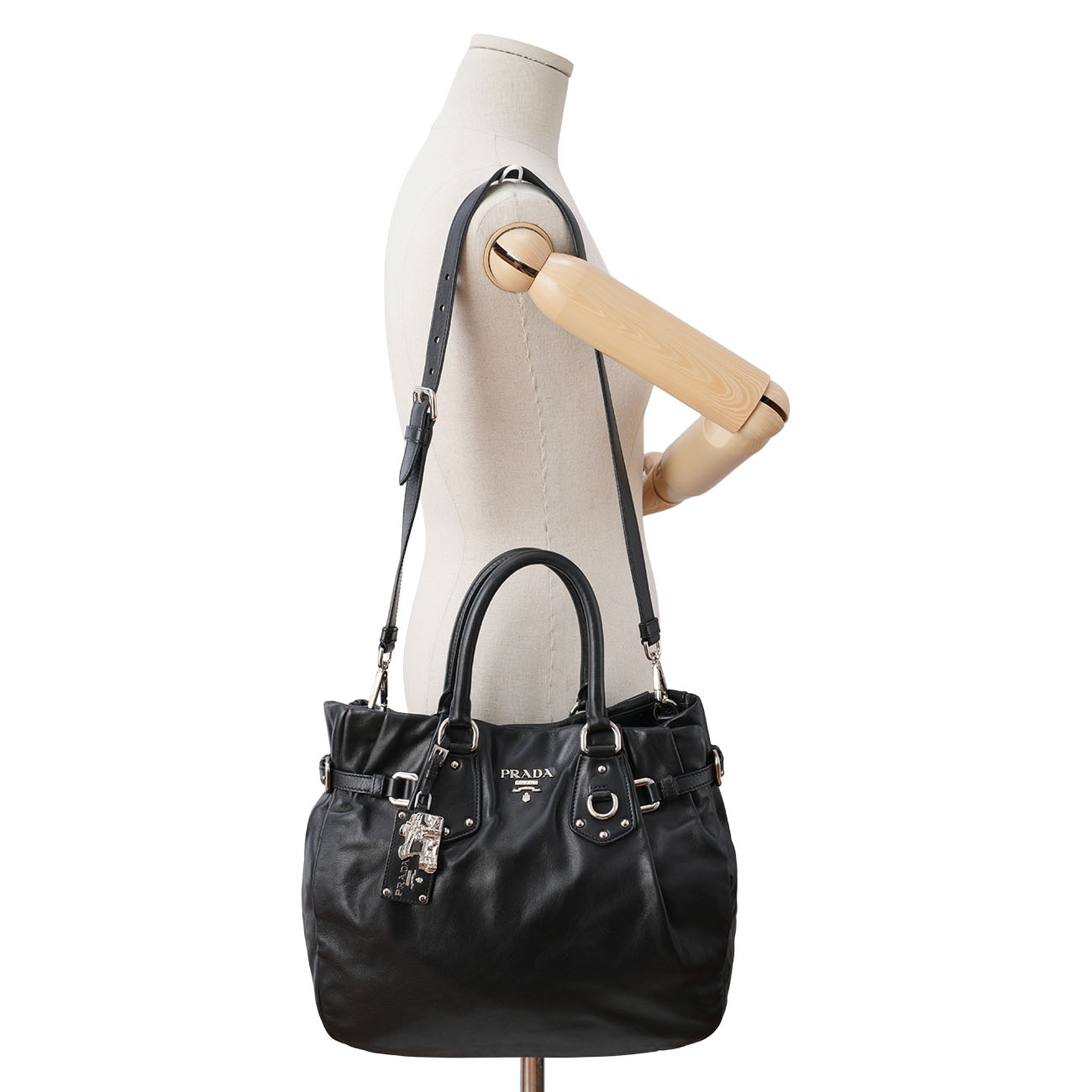 PRADA(USED)프라다 소프트 카프 숄더백