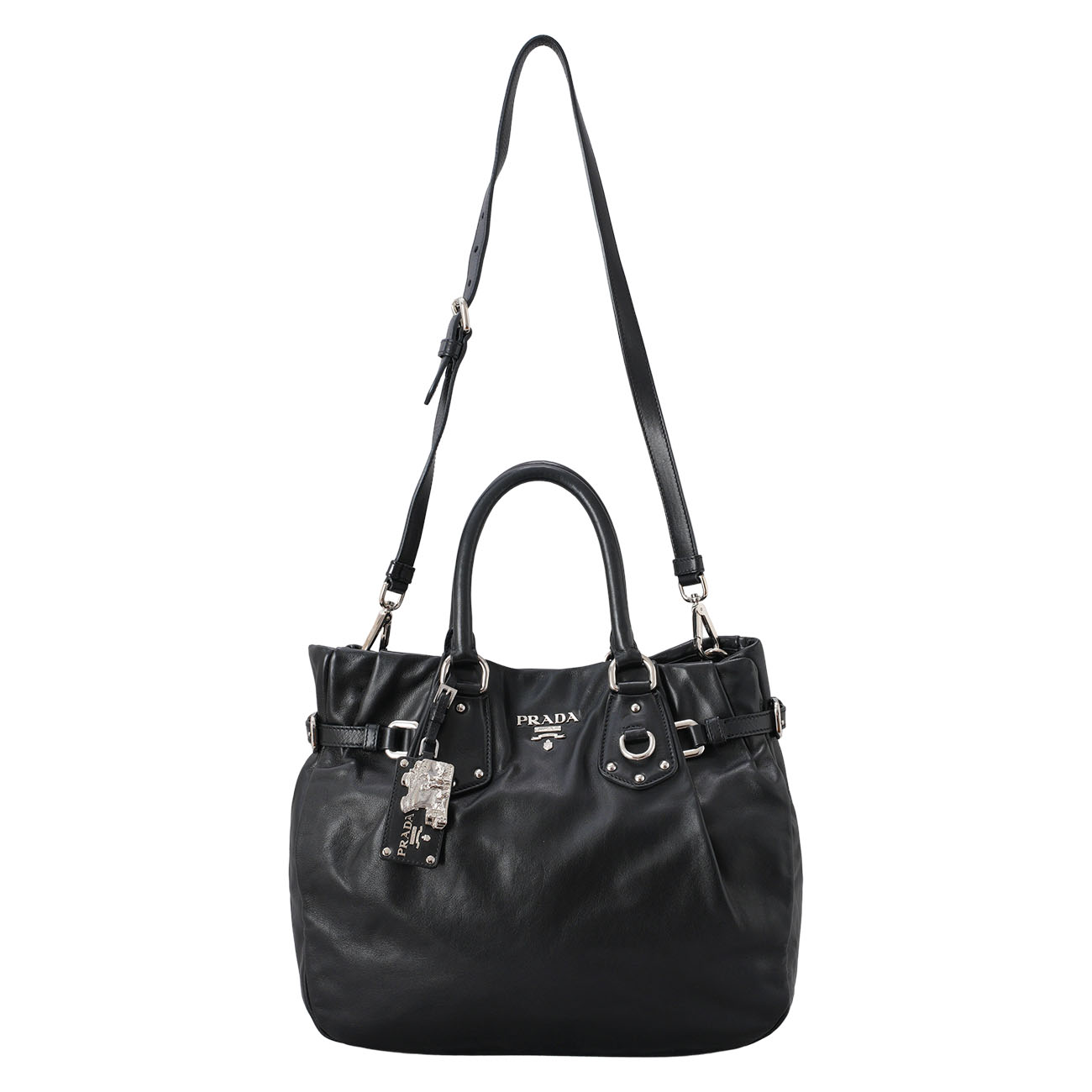 PRADA(USED)프라다 소프트 카프 숄더백