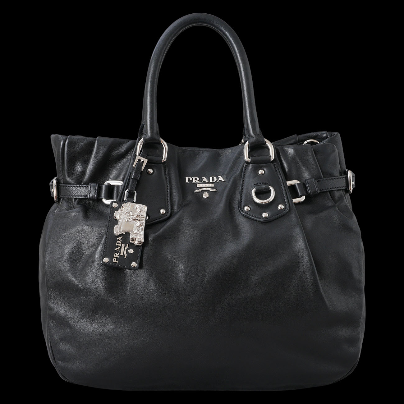 PRADA(USED)프라다 소프트 카프 숄더백