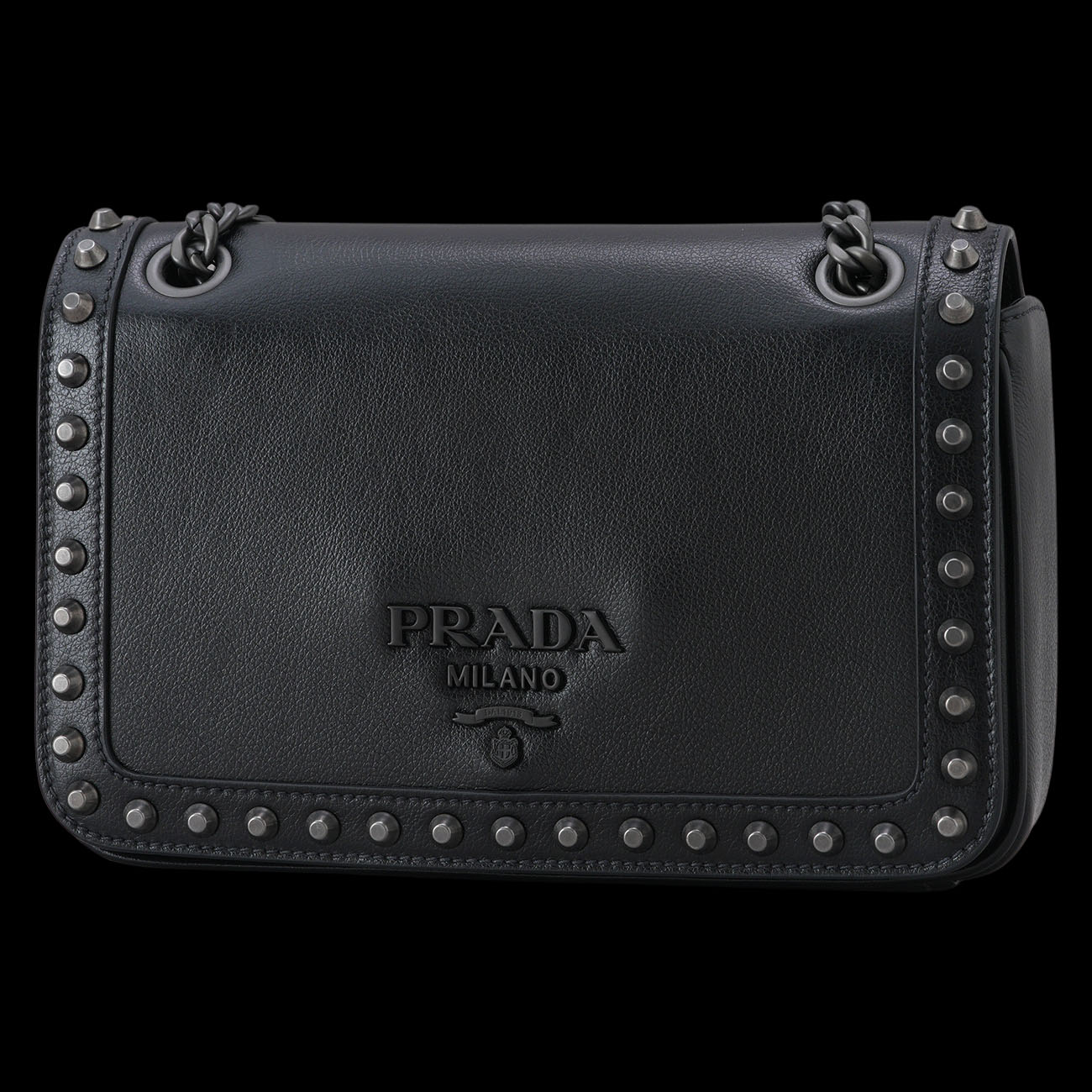 PRADA(USED)프라다 1BD147 스터드 플랩 숄더백