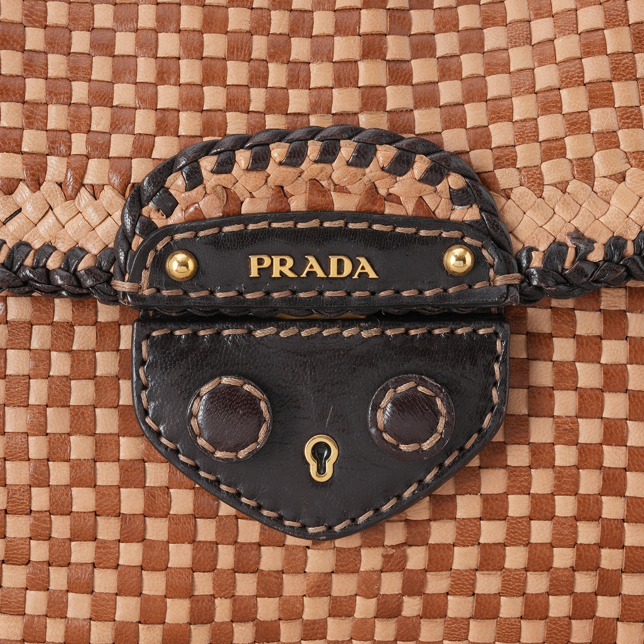 PRADA(USED)프라다 시즌 라탄 핸드백