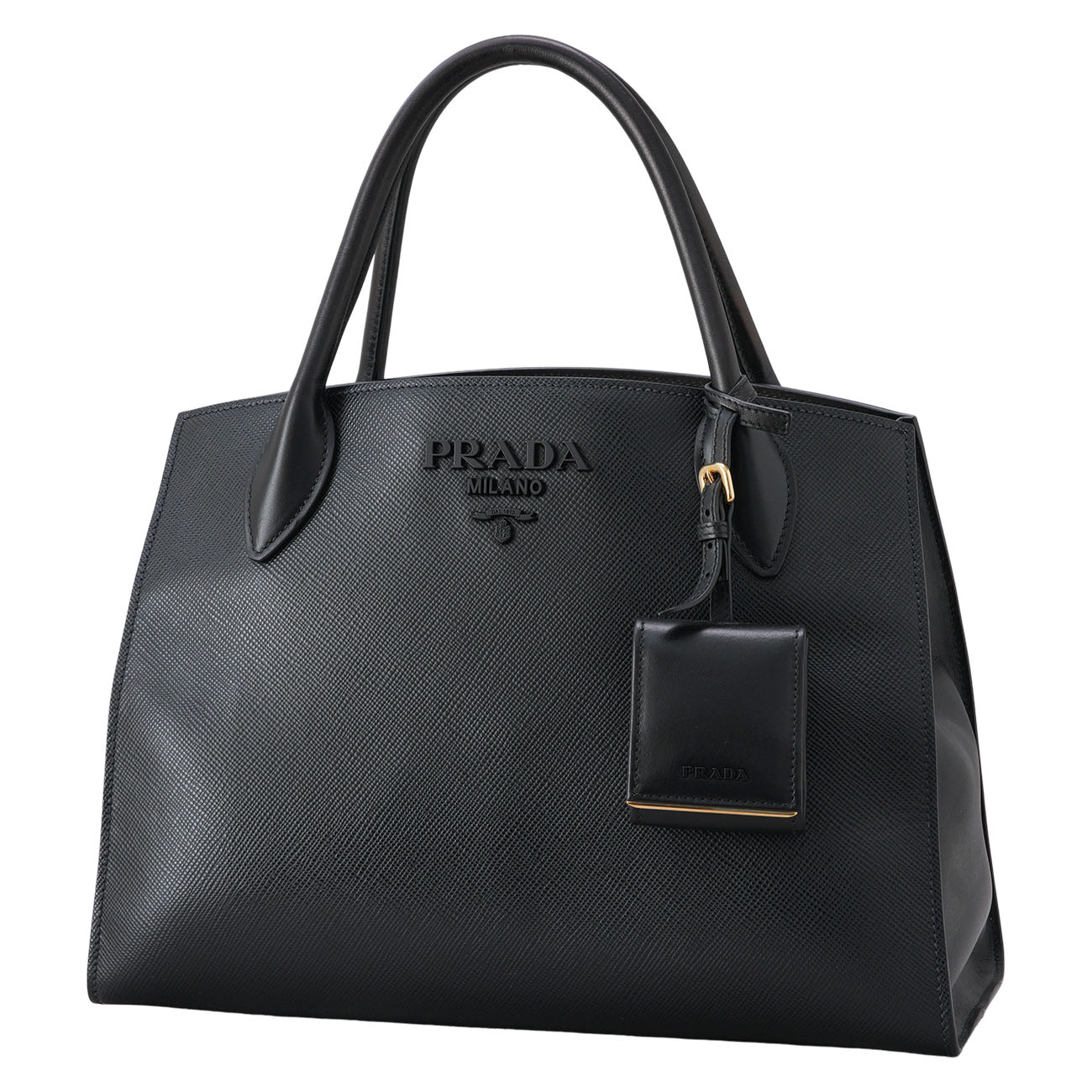 PRADA(USED)프라다 1BA155 사피아노 모노크롬 토트백
