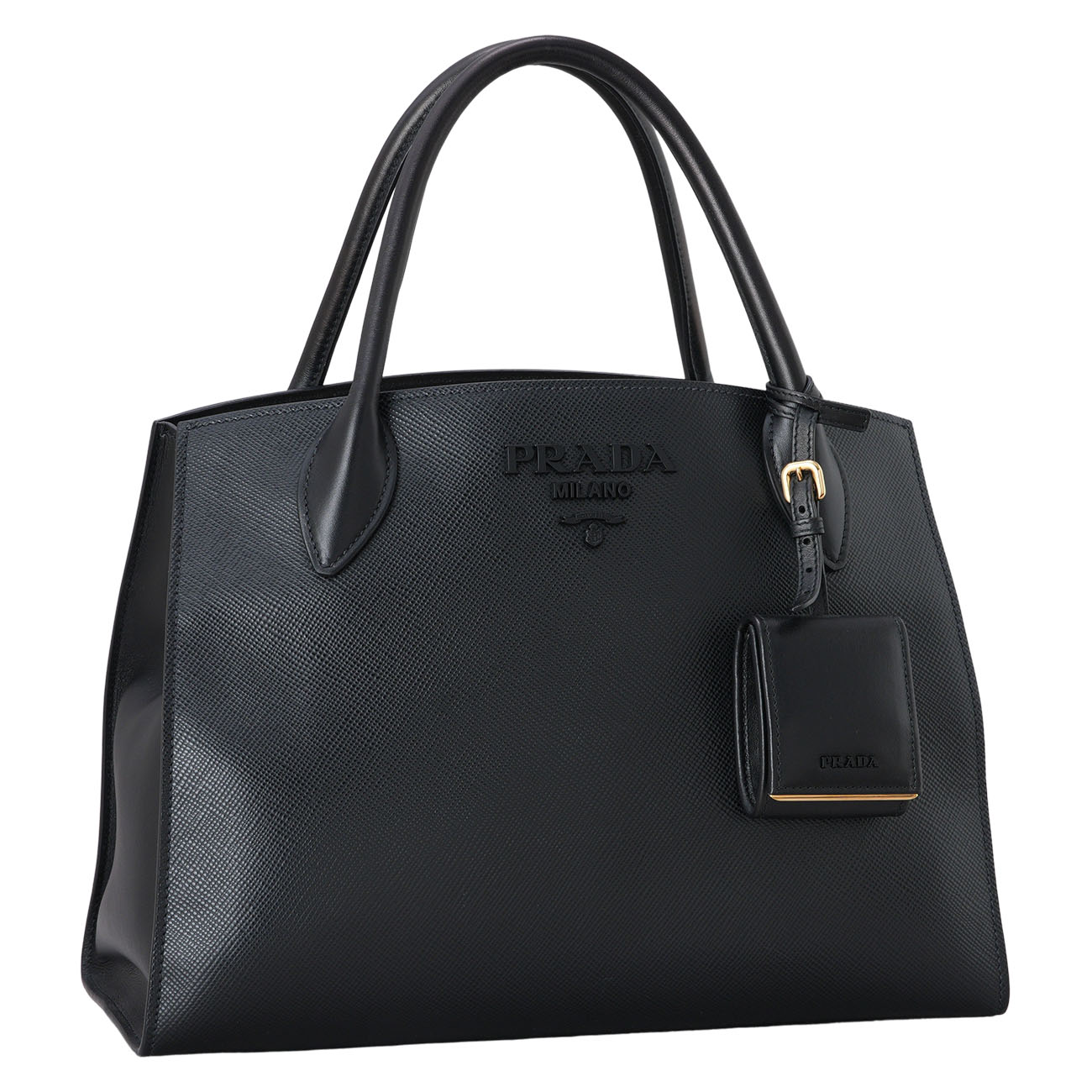 PRADA(USED)프라다 1BA155 사피아노 모노크롬 토트백