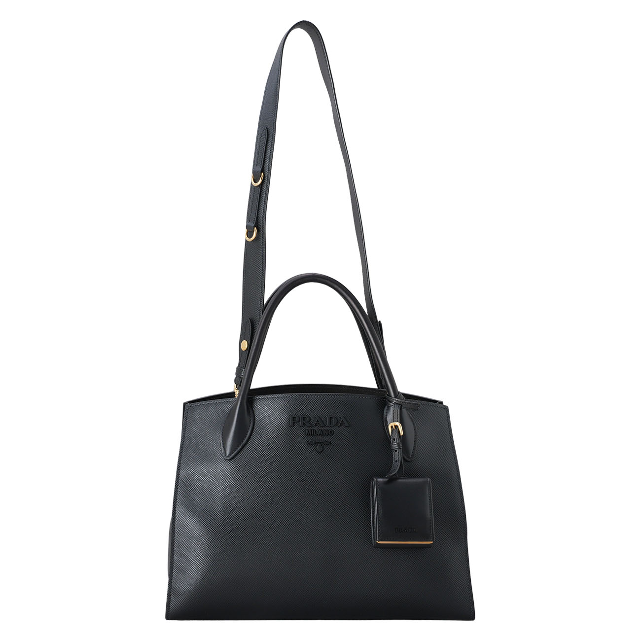 PRADA(USED)프라다 1BA155 사피아노 모노크롬 토트백