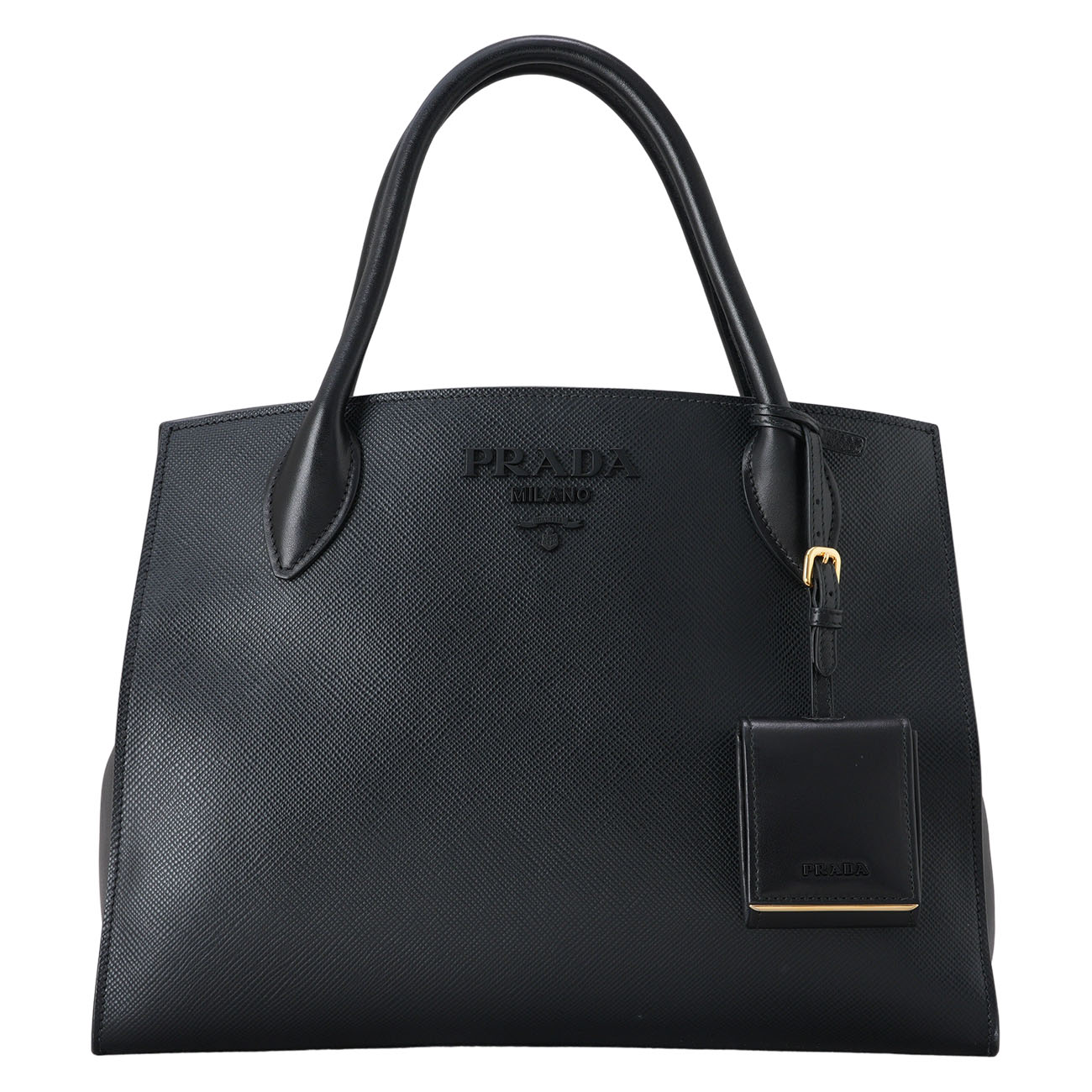 PRADA(USED)프라다 1BA155 사피아노 모노크롬 토트백