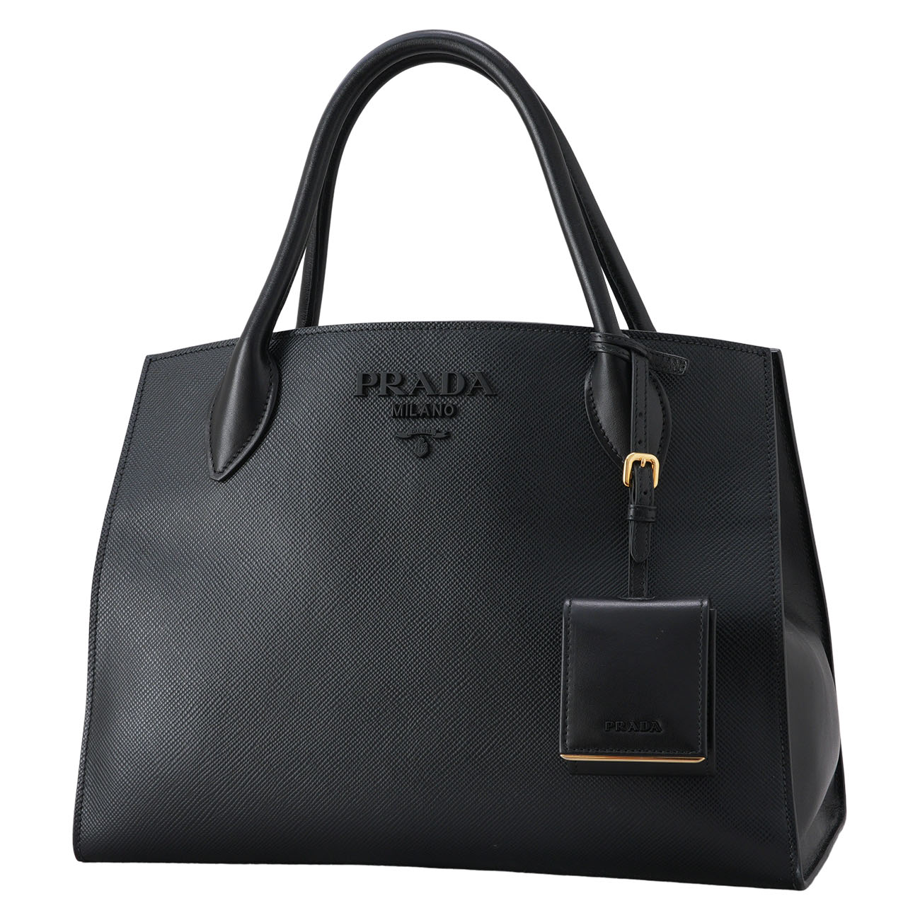PRADA(USED)프라다 1BA155 사피아노 모노크롬 토트백