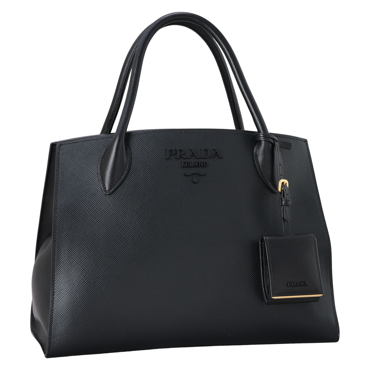 PRADA(USED)프라다 1BA155 사피아노 모노크롬 토트백