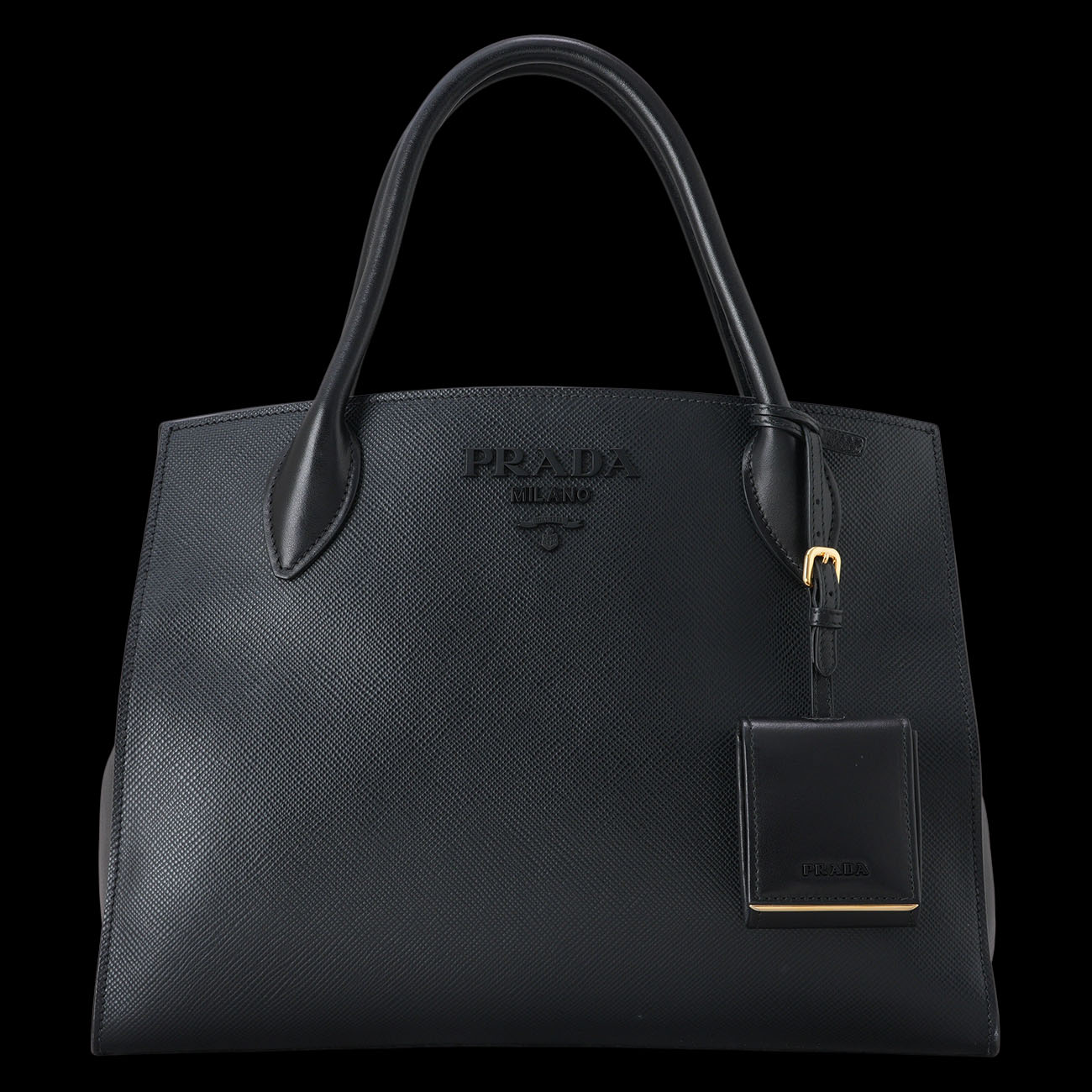 PRADA(USED)프라다 1BA155 사피아노 모노크롬 토트백