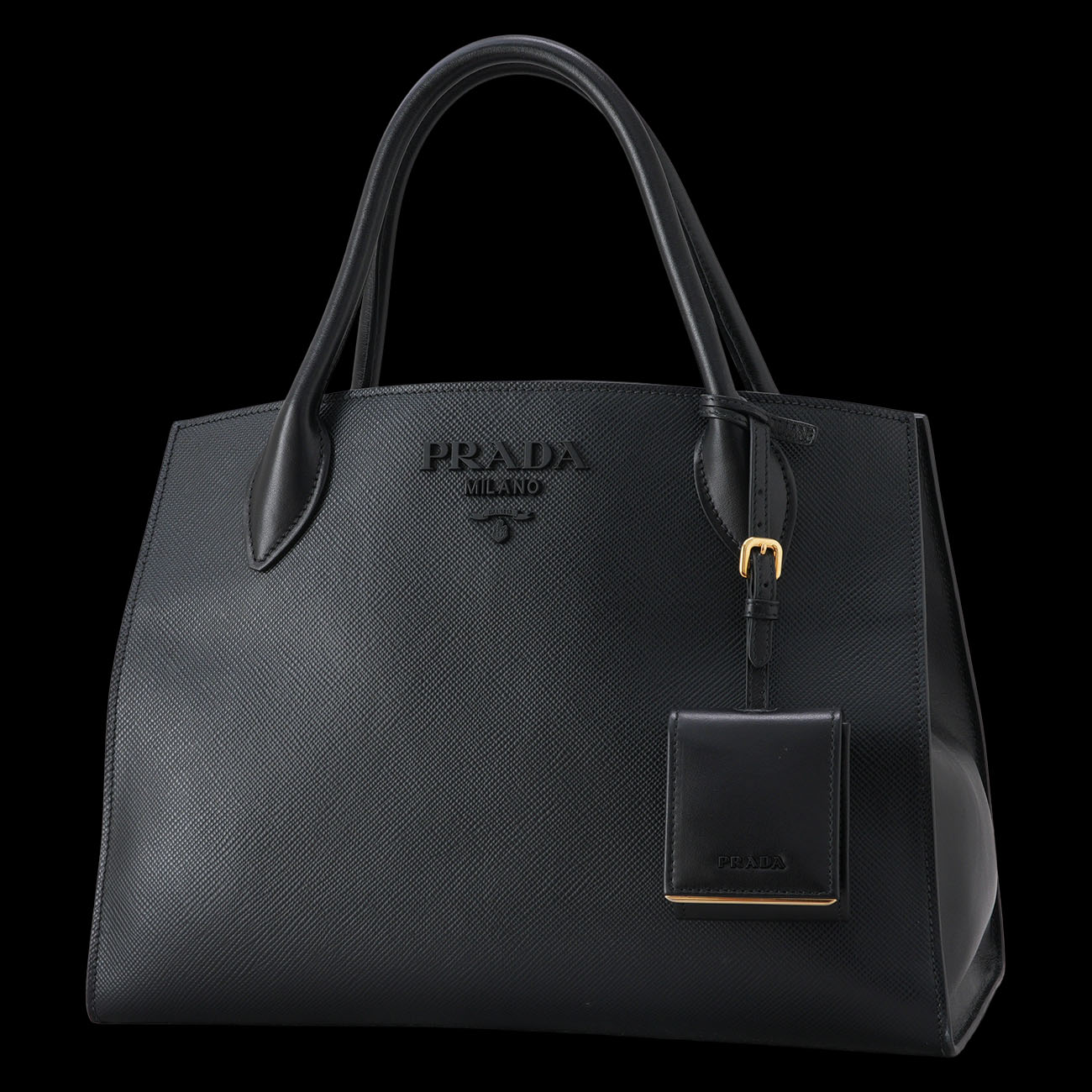 PRADA(USED)프라다 1BA155 사피아노 모노크롬 토트백