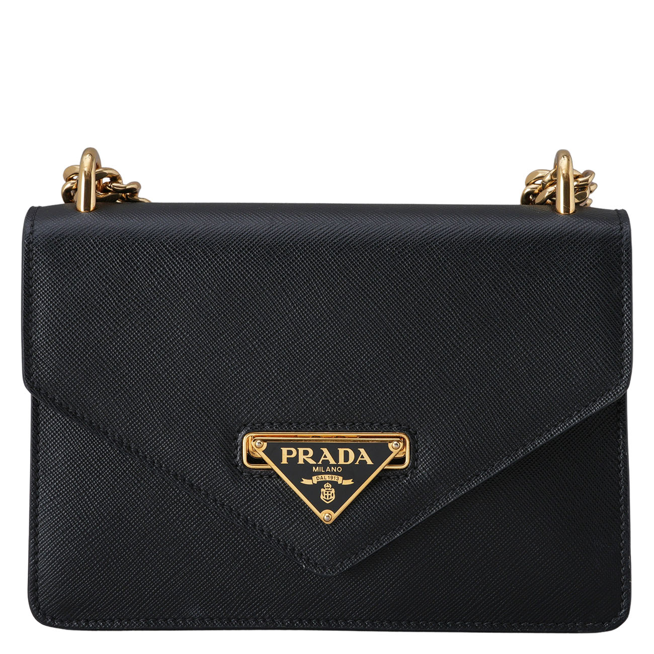 PRADA(USED)프라다 1BD200 사피아노 엔벨롭 체인 숄더백