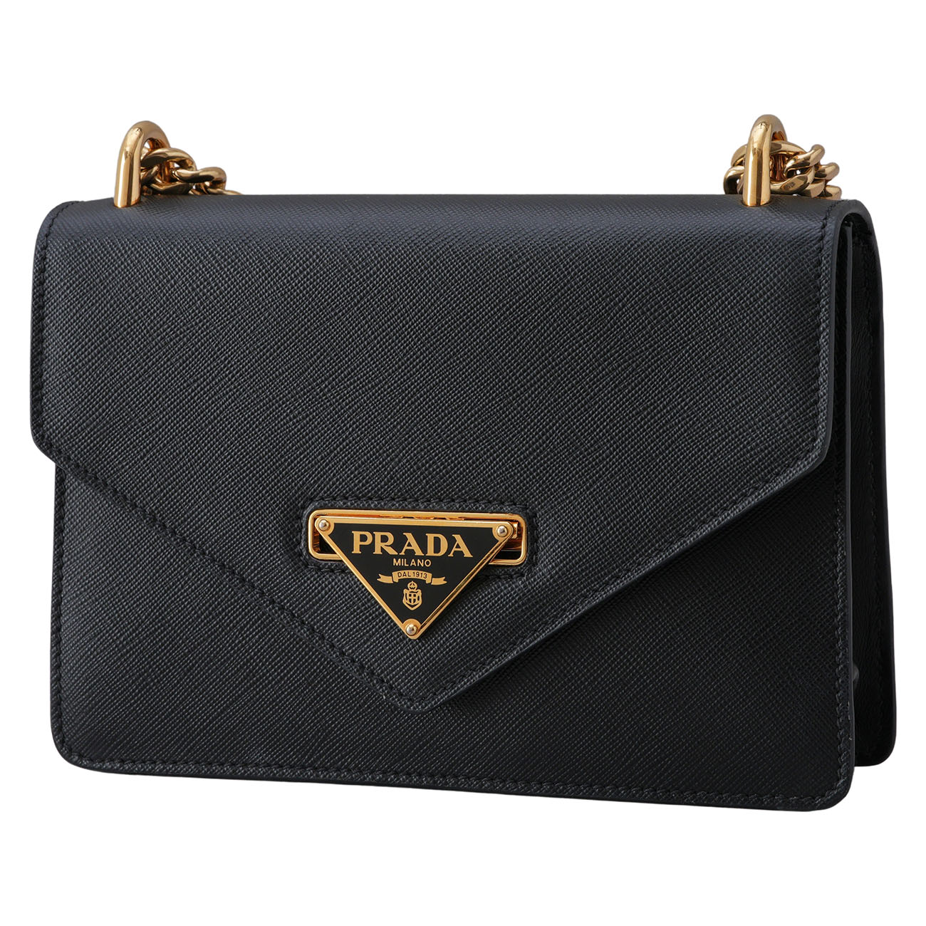 PRADA(USED)프라다 1BD200 사피아노 엔벨롭 체인 숄더백