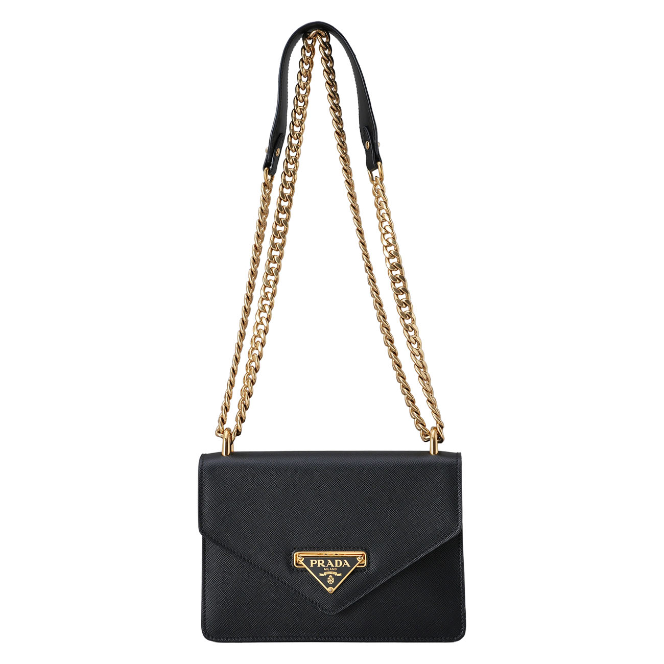 PRADA(USED)프라다 1BD200 사피아노 엔벨롭 체인 숄더백