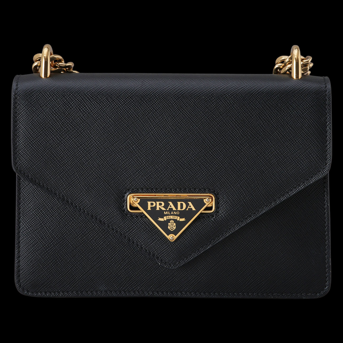 PRADA(USED)프라다 1BD200 사피아노 엔벨롭 체인 숄더백