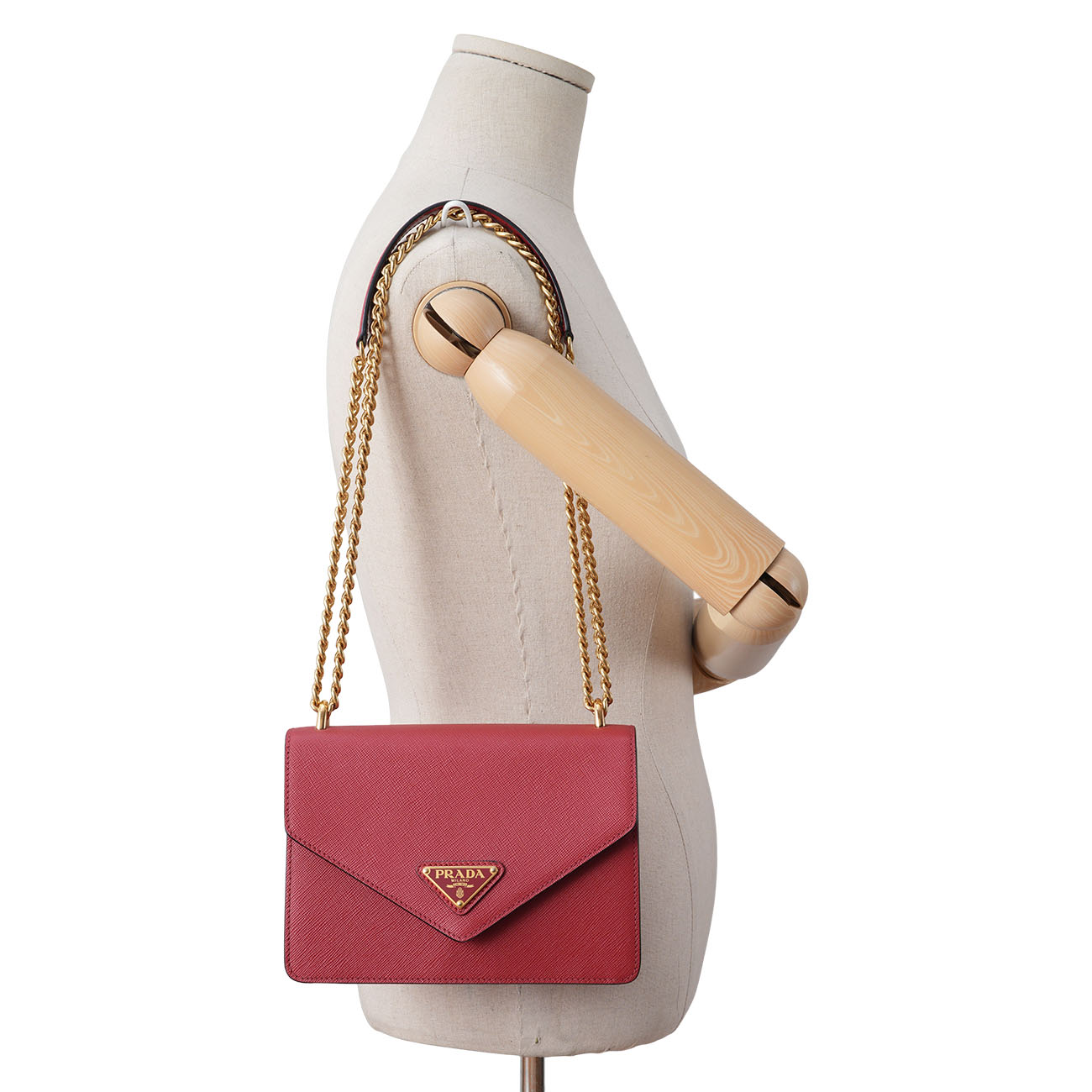 PRADA(USED)프라다 1BD200 사피아노 엔벨롭 체인 숄더백