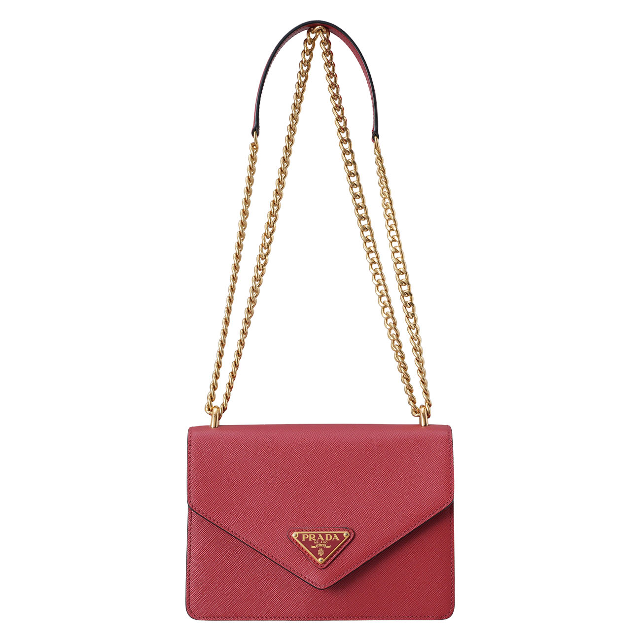 PRADA(USED)프라다 1BD200 사피아노 엔벨롭 체인 숄더백