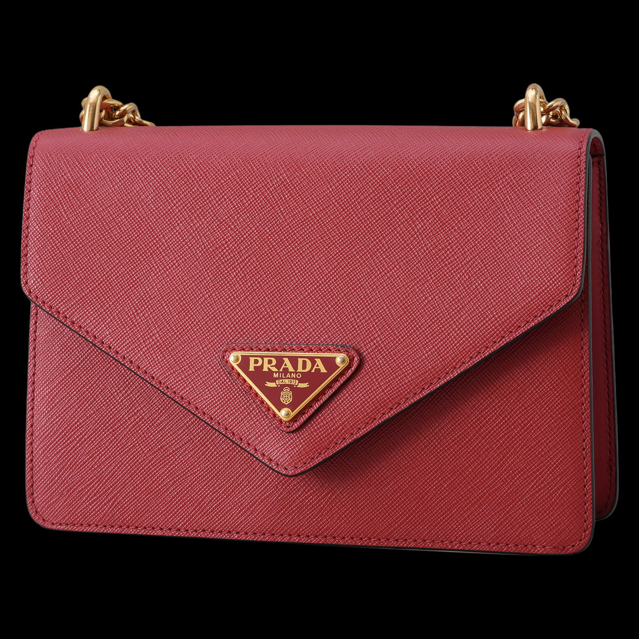 PRADA(USED)프라다 1BD200 사피아노 엔벨롭 체인 숄더백