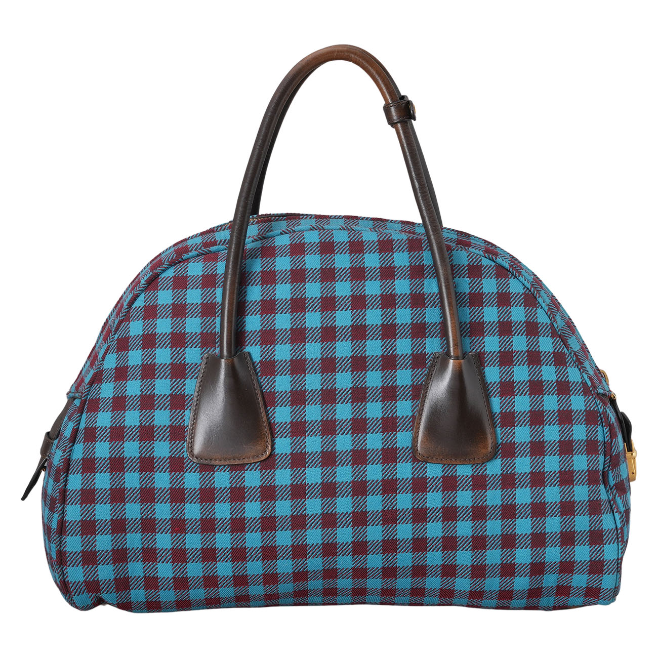 PRADA(USED)프라다 체크 자가드 토트백