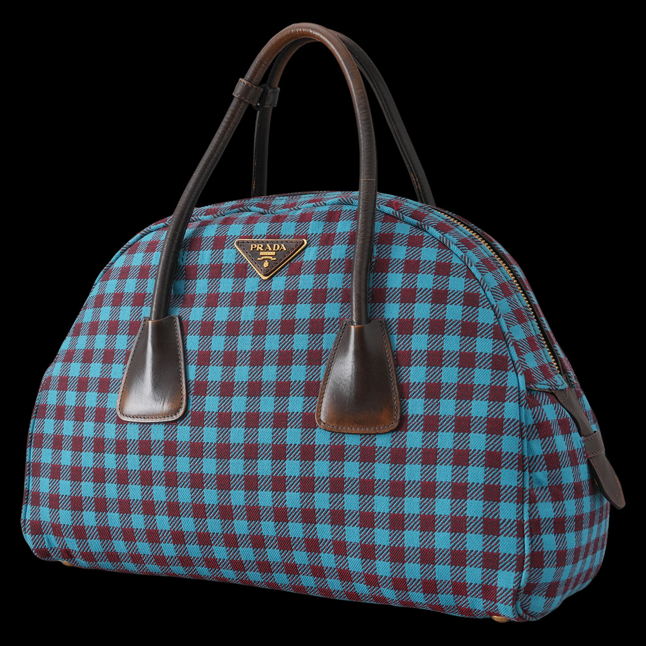 PRADA(USED)프라다 체크 자가드 토트백