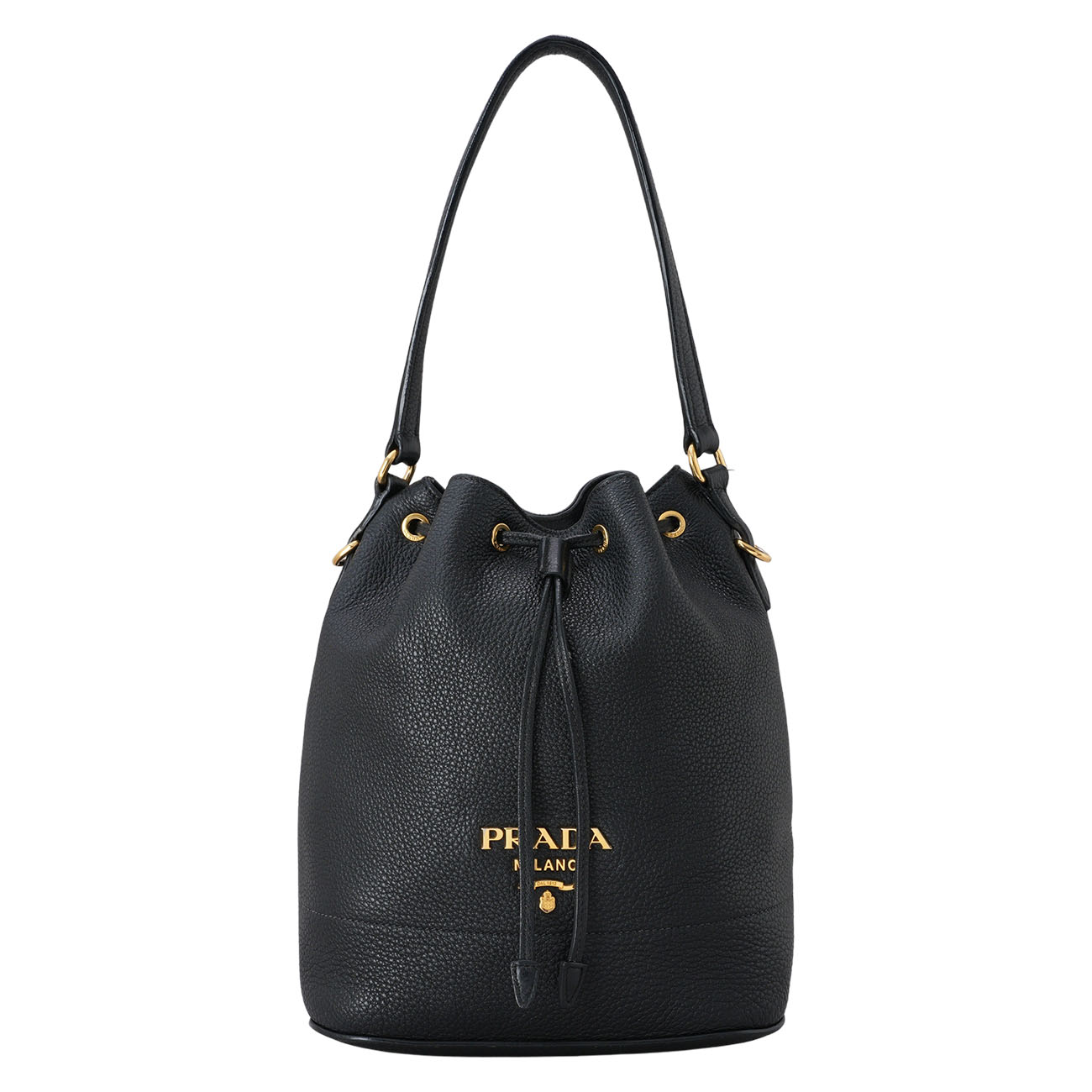 PRADA(USED)프라다 1BE018 비텔로 다이노 버킷백
