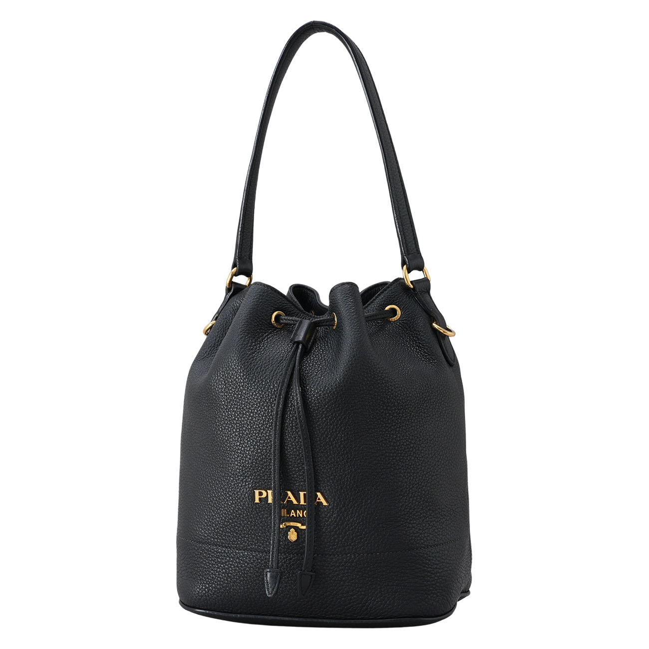 PRADA(USED)프라다 1BE018 비텔로 다이노 버킷백