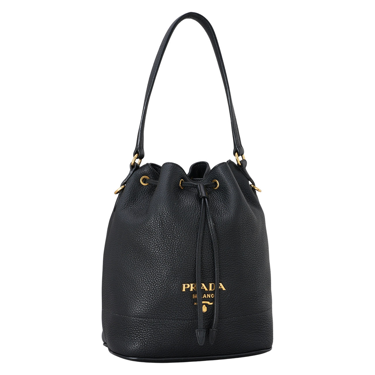 PRADA(USED)프라다 1BE018 비텔로 다이노 버킷백