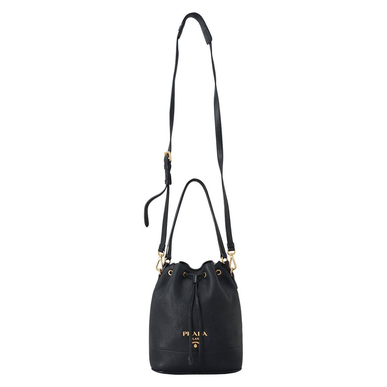 PRADA(USED)프라다 1BE018 비텔로 다이노 버킷백