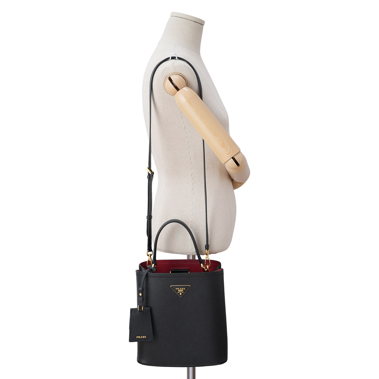 PRADA(USED)프라다 1BA212 사피아노 파니에 버킷백