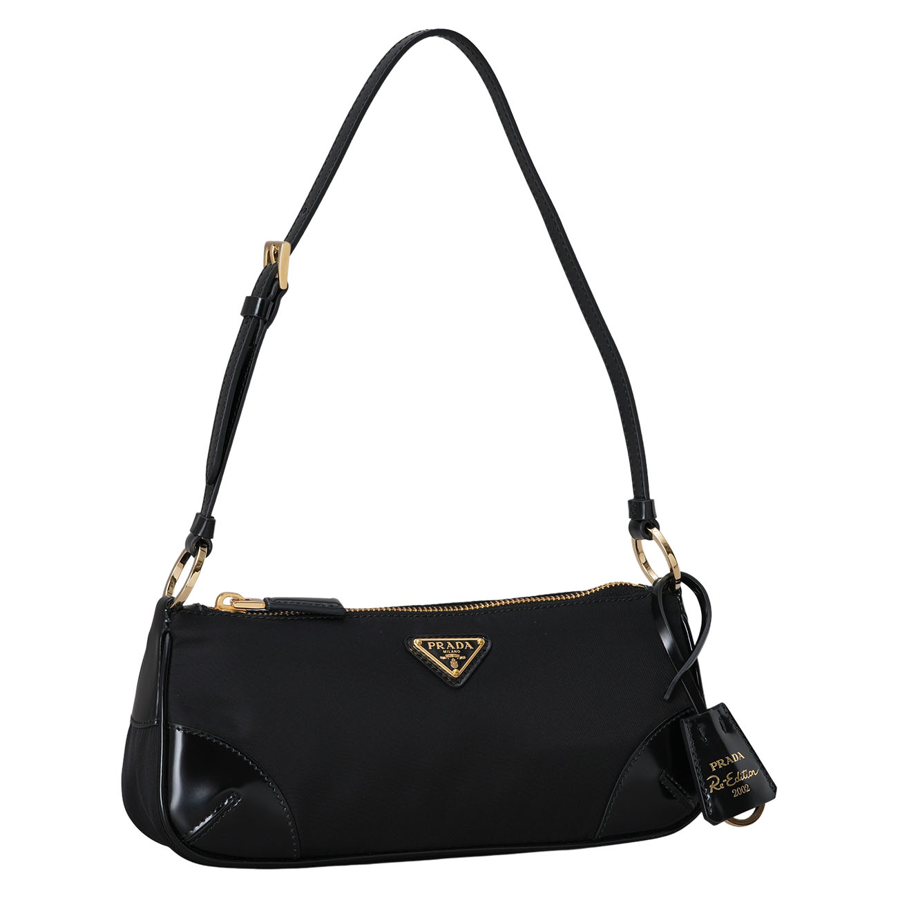 PRADA(USED)프라다 1BC201 블랙 리에디션 2002 리나일론 숄더백