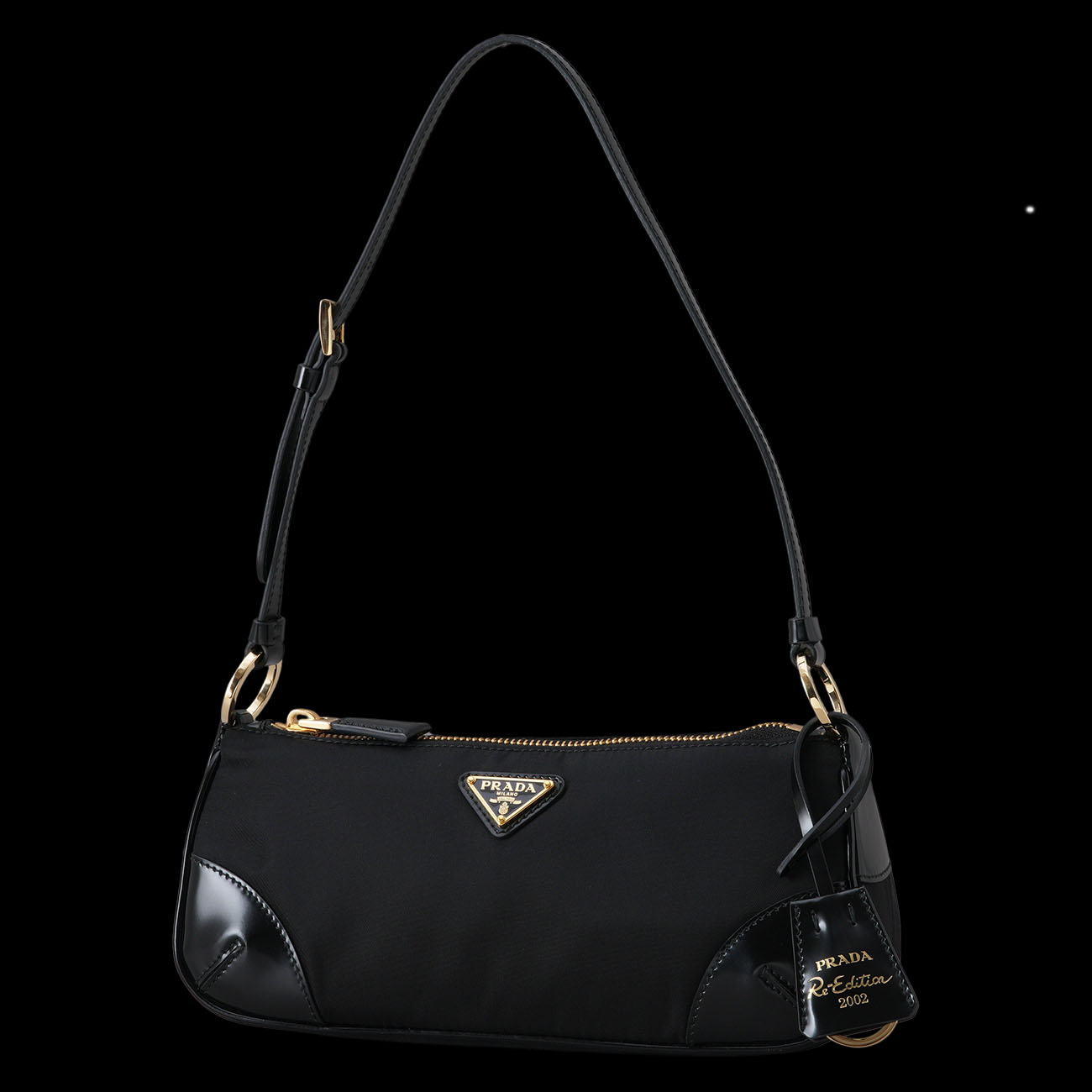 PRADA(USED)프라다 1BC201 블랙 리에디션 2002 리나일론 숄더백