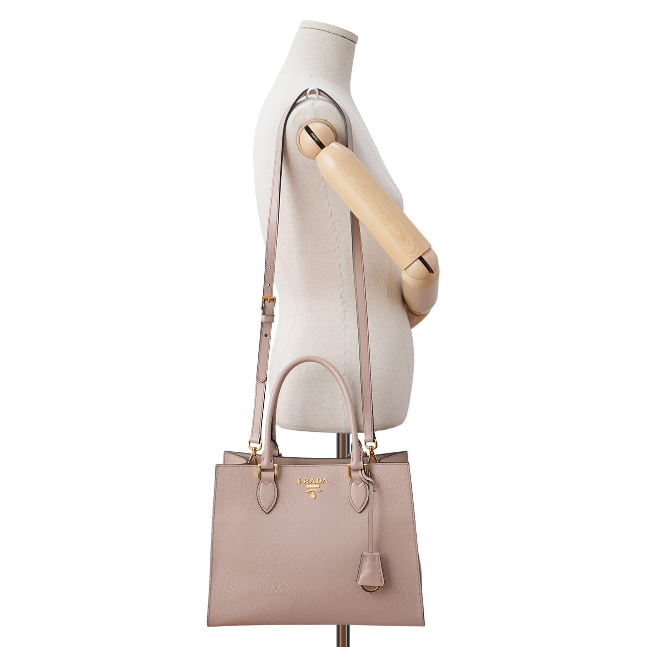 PRADA(USED)프라다 1BA118 사피아노 스퀘어 토트겸 숄더백