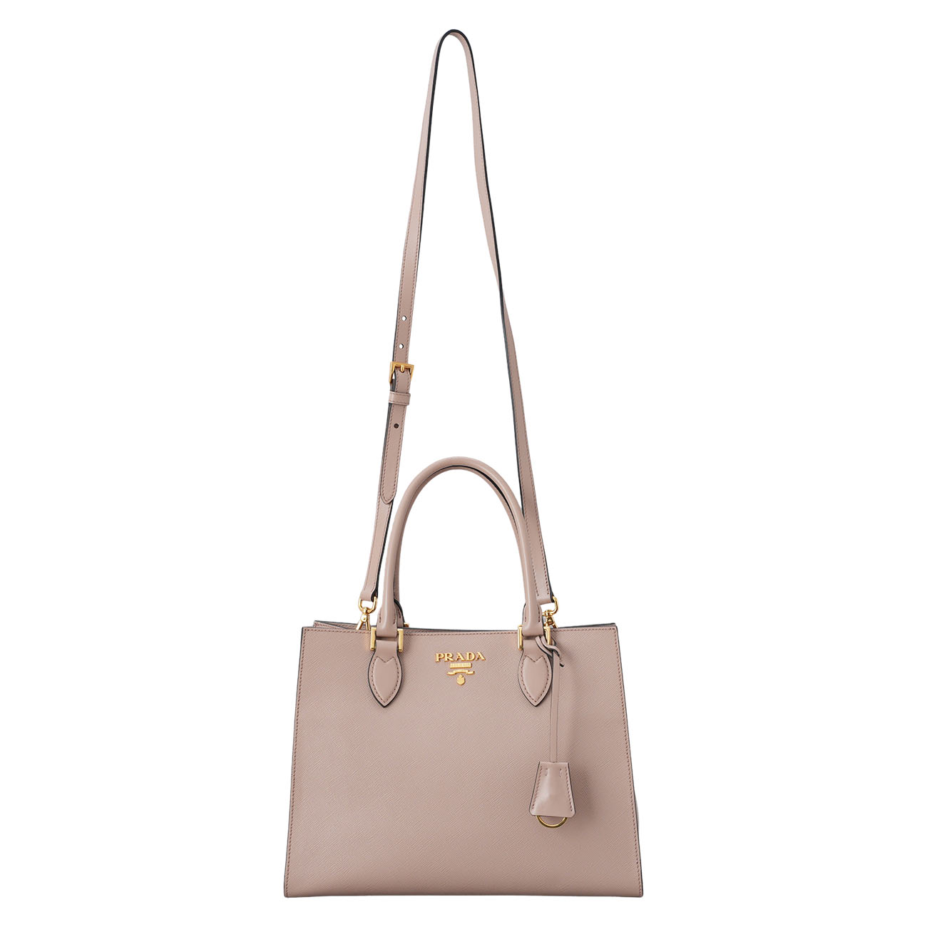 PRADA(USED)프라다 1BA118 사피아노 스퀘어 토트겸 숄더백