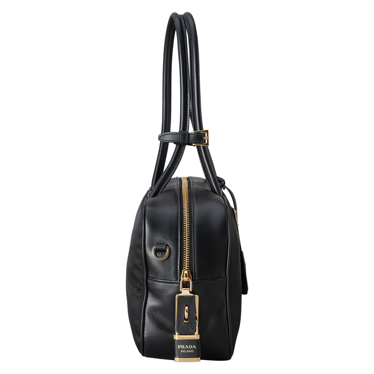 PRADA(USED)프라다 1BB132 리나일론 앤 레더 미디움탑핸들
