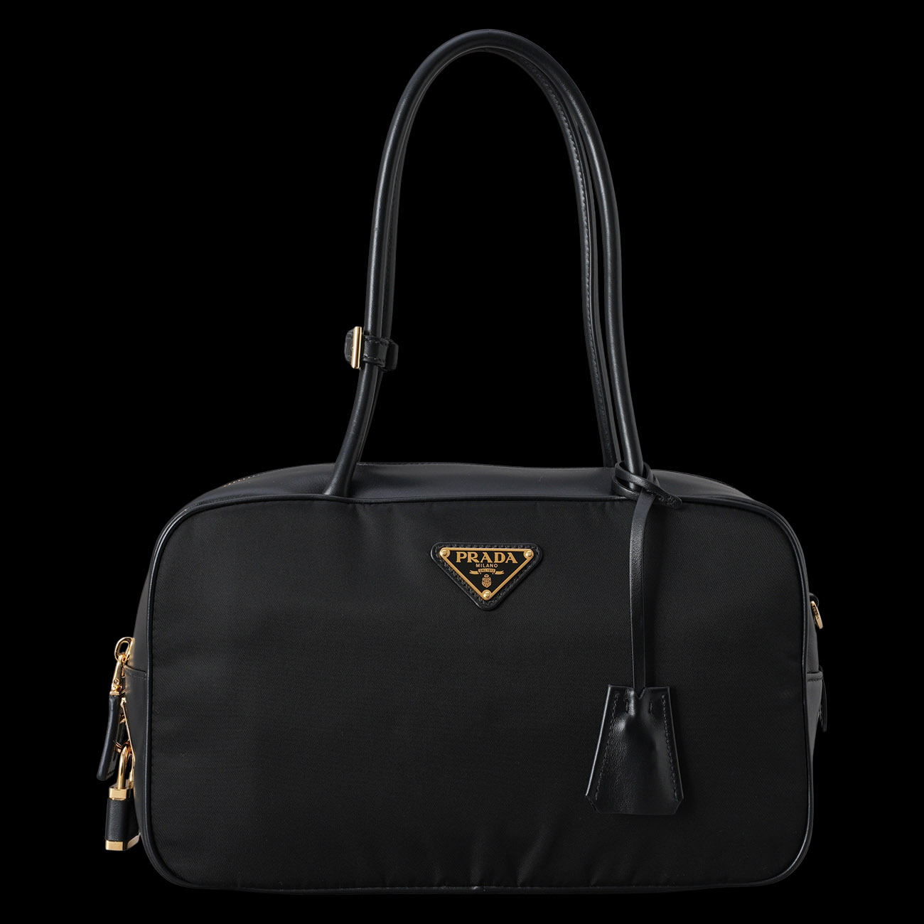 PRADA(USED)프라다 1BB132 리나일론 앤 레더 미디움탑핸들