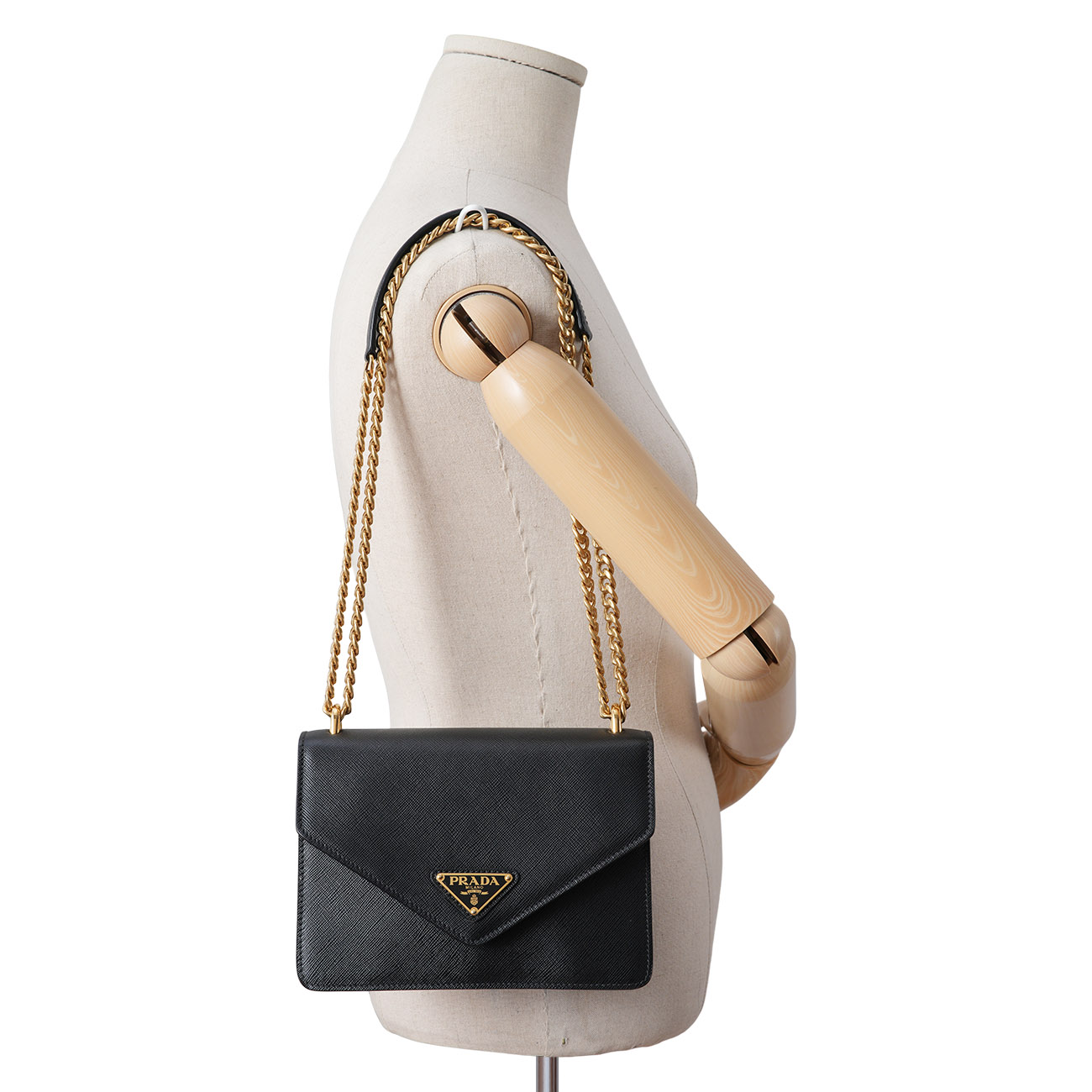 PRADA(USED)프라다 1BD200 사피아노 엔벨로프 체인 숄더백