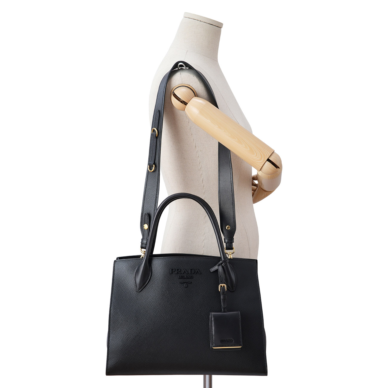 PRADA(USED)프라다 사피아노 모노크롬 토트겸 숄더백