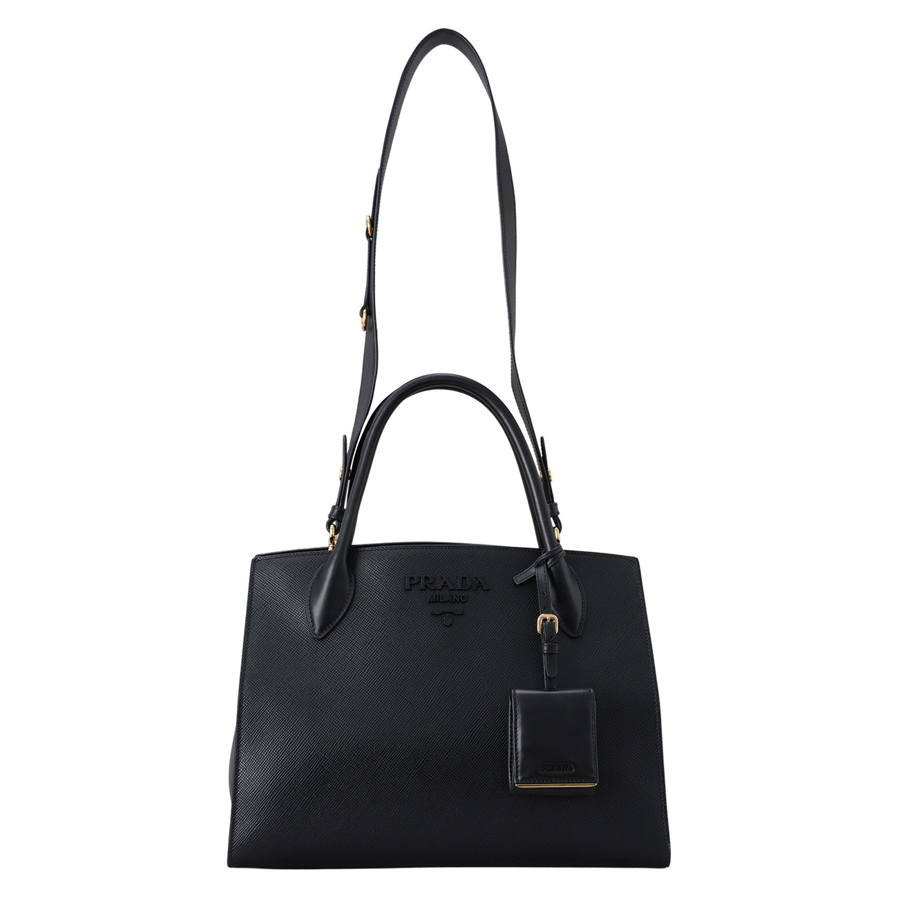PRADA(USED)프라다 사피아노 모노크롬 토트겸 숄더백