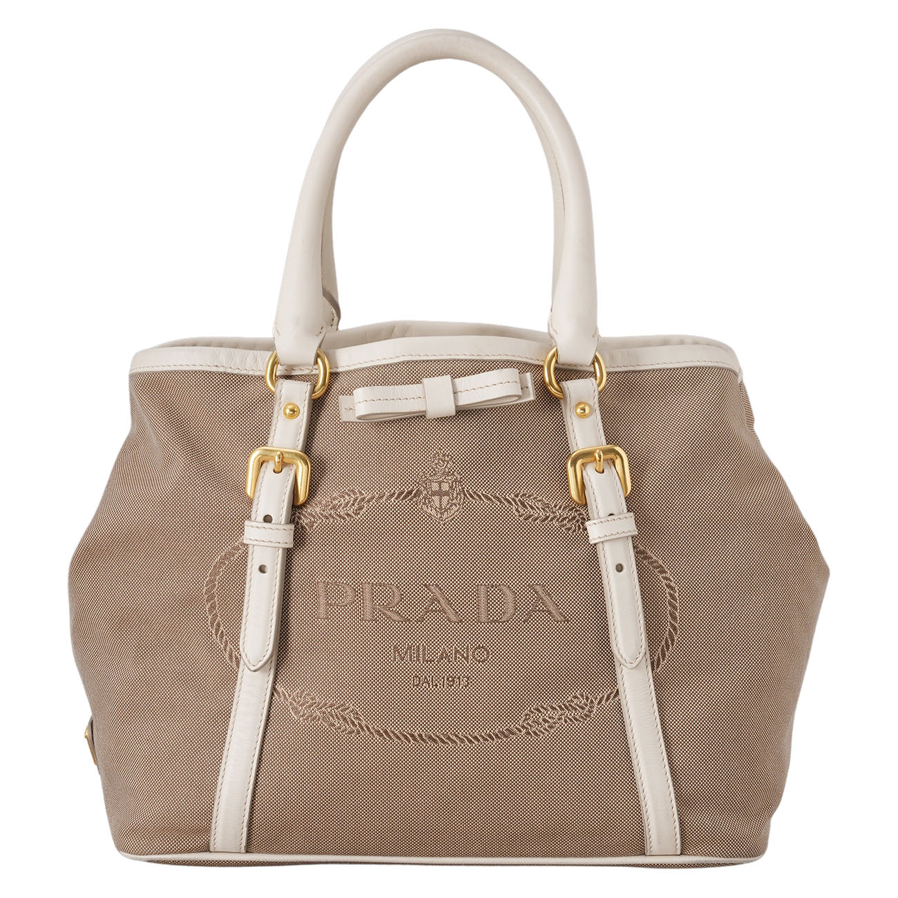 PRADA(USED)프라다 자카드 토트겸 숄더백