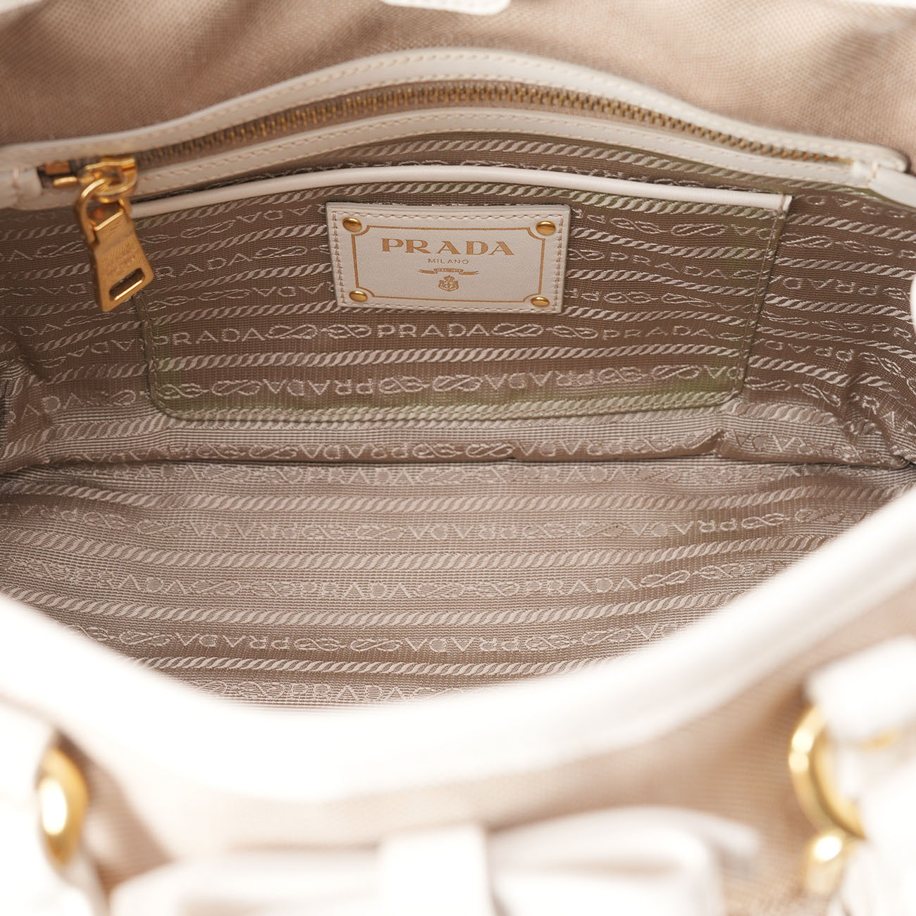 PRADA(USED)프라다 자카드 토트겸 숄더백